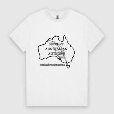 Support Australian Authors - Black Text - Mens Thumbnail